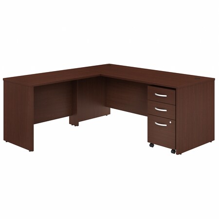 Bush Business Furniture Studio C 72W x 30D L Shaped Desk W/ Mobile File Cabinet and 42W Return, Harvest Cherry STC007CSSU